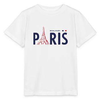 Pariser Eiffelturm - Stanley/Stella Kinder T-Shirt MINI CREATOR  - Weiß - Vorne - Maike (125cm)