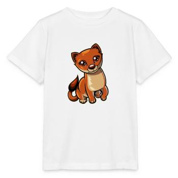 Belette kawaii - T-shirt bio MINI CREATOR Stanley/Stella Enfant - blanc - Devant - Maike (125cm)