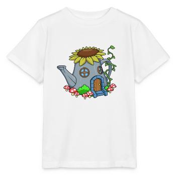 Maison de fée dans l’arrosoir - Fairyhouse - T-shirt bio MINI CREATOR Stanley/Stella Enfant - blanc - Devant - Maike (125cm)