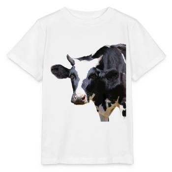 lustige Kuh Kuhkopf Geschenk Bauern Landwirte - Stanley/Stella Kinder T-Shirt MINI CREATOR  - Weiß - Vorne - Maike (125cm)