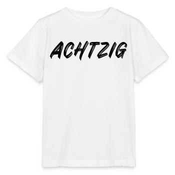 80 - Achtzig - 80. Geburtstag - Stanley/Stella Kinder T-Shirt MINI CREATOR  - Weiß - Vorne - Maike (125cm)