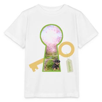 L’amour de la campagne avec le chien - T-shirt bio MINI CREATOR Stanley/Stella Enfant - blanc - Devant - Maike (125cm)