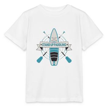 Stand up paddle SUP paddle - T-shirt bio MINI CREATOR Stanley/Stella Enfant - blanc - Devant - Maike (125cm)