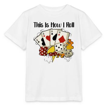 Poker Casino Poker Player Gambling Roulette Gift - Stanley/Stella Kinder T-Shirt MINI CREATOR  - Weiß - Vorne - Maike (125cm)