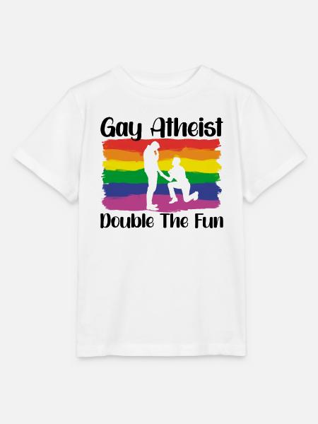 Gay LGBTQ Atheist Atheism Anti Religion Securalism - Stanley/Stella Kinder T-Shirt MINI CREATOR  - Weiß