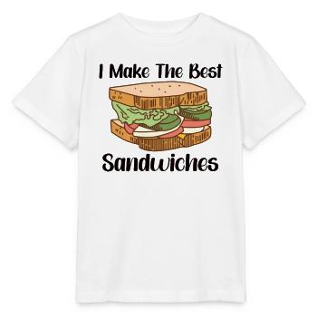Sandwich Lover Picknick Food Lover Breakfast Gift - Stanley/Stella Kinder T-Shirt MINI CREATOR  - Weiß - Vorne - Maike (125cm)