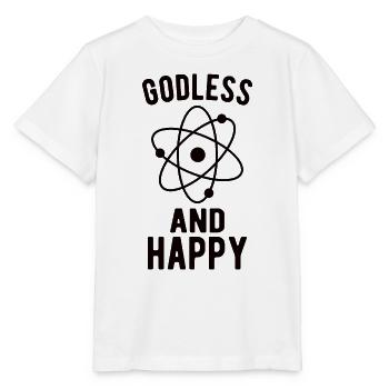 Atheist, Atheism, Anti-religion, Security, - Stanley/Stella MINI CREATOR Kids’ T-Shirt - white - Front - Maike (125cm)