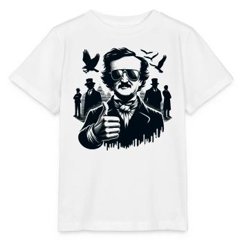 Edgar Allan Poe Fan, Klassische Literatur, - Stanley/Stella Kinder T-Shirt MINI CREATOR  - Weiß - Vorne - Maike (125cm)