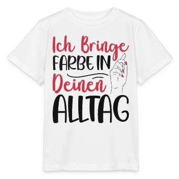 J’amène le peintre peintre papa vernisher - T-shirt bio MINI CREATOR Stanley/Stella Enfant - blanc - Devant - Maike (125cm)