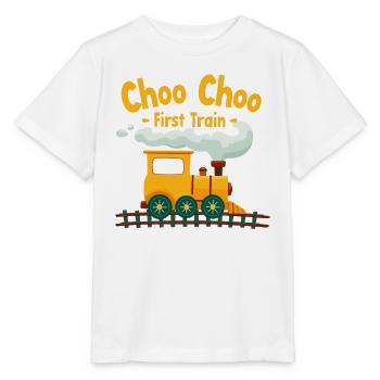 First Train Ride Railway Adventure Scenic Travel - Stanley/Stella MINI CREATOR Kids’ T-Shirt - white - Front - Maike (125cm)