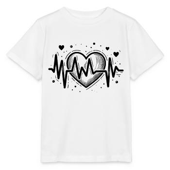 battement de cœur - T-shirt bio MINI CREATOR Stanley/Stella Enfant - blanc - Devant - Maike (125cm)