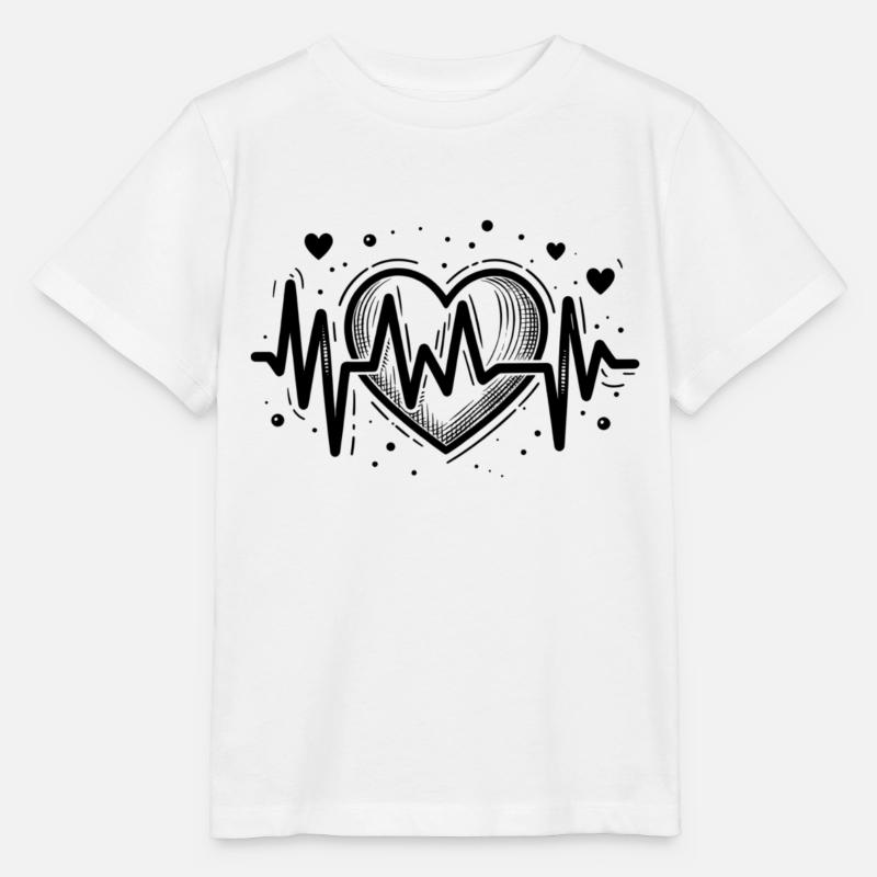 Herzschlag - Stanley/Stella Kinder T-Shirt MINI CREATOR  - Weiß