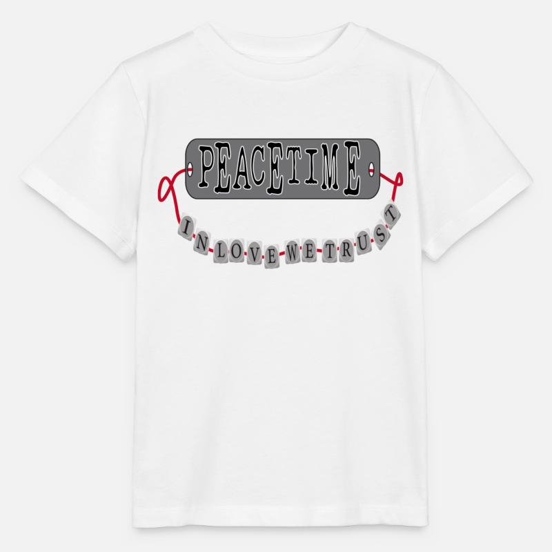 LOVE PEACE - T-shirt bio MINI CREATOR Stanley/Stella Enfant - blanc