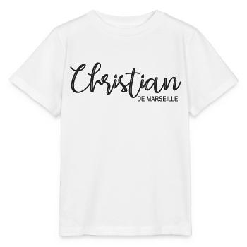 Christian de Marseille Cadeau T shirt christian - T-shirt bio MINI CREATOR Stanley/Stella Enfant - blanc - Devant - Maike (125cm)