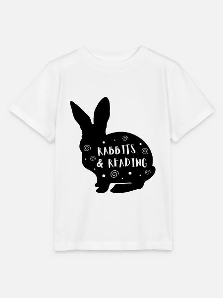 Kaninchen & Lesen - Stanley/Stella Kinder T-Shirt MINI CREATOR  - Weiß