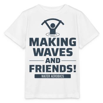 Water Aerobics Aquatic fitness Aqua Exercise - Stanley/Stella MINI CREATOR Kids’ T-Shirt - white - Front - Maike (125cm)