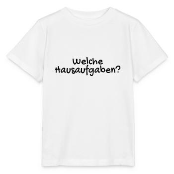 Welche Hausaufgaben Lustig - Stanley/Stella Kinder T-Shirt MINI CREATOR  - Weiß - Vorne - Maike (125cm)