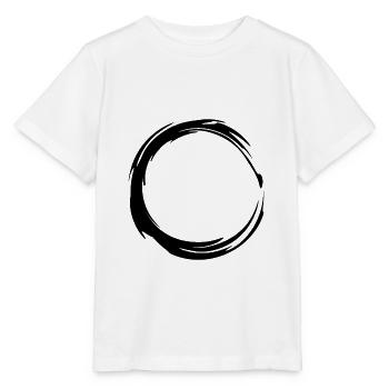 Icône de brosse cercle noir - T-shirt bio MINI CREATOR Stanley/Stella Enfant - blanc - Devant - Maike (125cm)