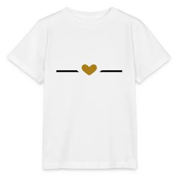 Ligne or or coeur - T-shirt bio MINI CREATOR Stanley/Stella Enfant - blanc - Devant - Maike (125cm)