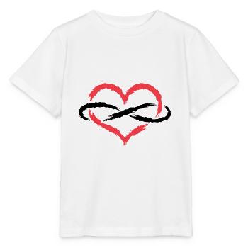Cœur Symbole Infini Amour infini - T-shirt bio MINI CREATOR Stanley/Stella Enfant - blanc - Devant - Maike (125cm)