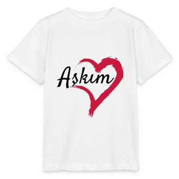 Amour mot idée idée cadeau - T-shirt bio MINI CREATOR Stanley/Stella Enfant - blanc - Devant - Maike (125cm)