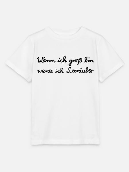 Wenn ich groß bin...Seeräuber - Stanley/Stella Kinder T-Shirt MINI CREATOR  - Weiß