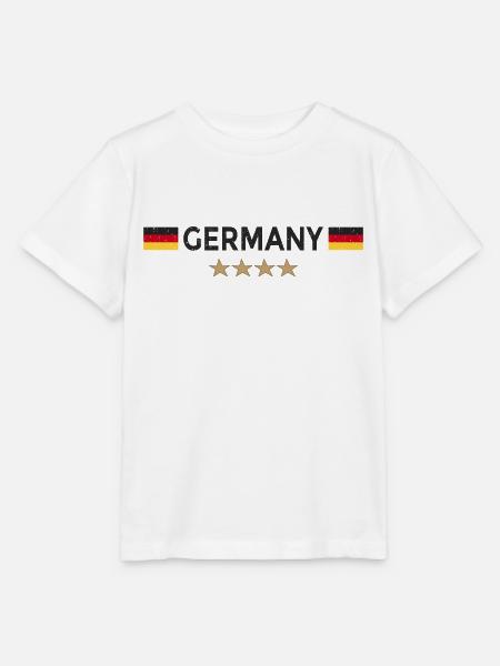 Deutschland Fußball Trikot Deutsche Flagge - Stanley/Stella Kinder T-Shirt MINI CREATOR - Weiß