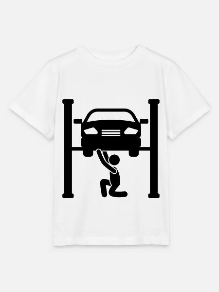 Kfz Auto Werstatt Symbol Mechaniker - Stanley/Stella Kinder T-Shirt MINI CREATOR - Weiß