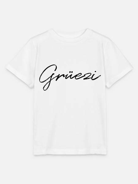 Grüezi Schweiz Schweizerdeutsch Swiss Hi Geschenk - Stanley/Stella Kinder T-Shirt MINI CREATOR - Weiß