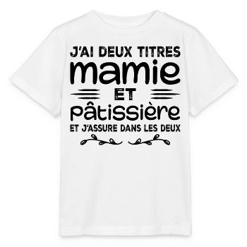 Granny and Pastry Chef | Grandma | Pastry - Stanley/Stella MINI CREATOR Kids’ T-Shirt - white - Front - Maike (125cm)