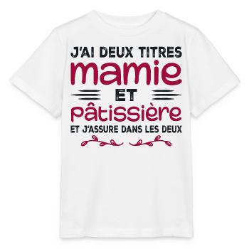 Granny and Pastry Chef | Grandma | Pastry - Stanley/Stella MINI CREATOR Kids’ T-Shirt - white - Front - Maike (125cm)