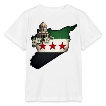flag syria - Free Syria Flag - Stanley/Stella MINI CREATOR Kids’ T-Shirt - white - Front - Maike (125cm)