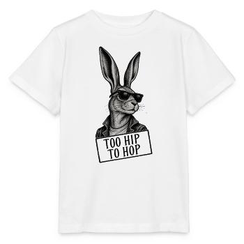 Too Hip to Hop – Cooler Hase mit Sonnenbrille - Stanley/Stella Kinder T-Shirt MINI CREATOR  - Weiß - Vorne - Maike (125cm)