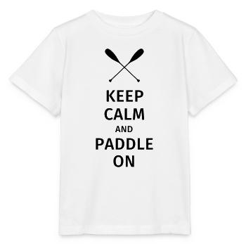 Keep Calm and Paddle on - Stanley/Stella MINI CREATOR Kids’ T-Shirt - white - Front - Maike (125cm)