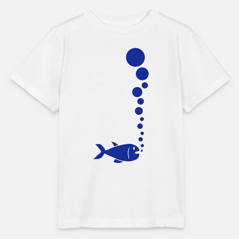 Fish And Bubbles - T-shirt bio MINI CREATOR Stanley/Stella Enfant - blanc
