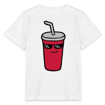 Pixel Sonnenbrille Cola - Stanley/Stella Kinder T-Shirt MINI CREATOR  - Weiß - Vorne - Maike (125cm)