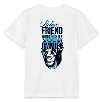 Drôle Chill Relax Ami Singe Gorille Cadeau - T-shirt bio MINI CREATOR Stanley/Stella Enfant - blanc - Devant - Maike (125cm)