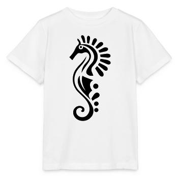 Hippocampe - T-shirt bio MINI CREATOR Stanley/Stella Enfant - blanc - Devant - Maike (125cm)
