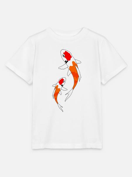Koi orange - Stanley/Stella Kinder T-Shirt MINI CREATOR  - Weiß