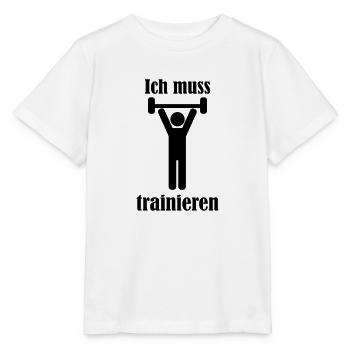 Ich muss trainieren - Stanley/Stella Kinder T-Shirt MINI CREATOR  - Weiß - Vorne - Maike (125cm)