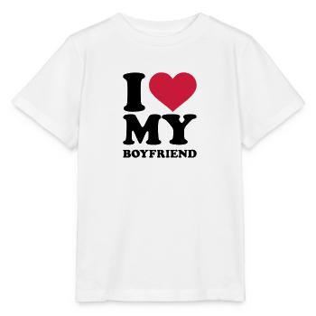 I love my boyfriend - Stanley/Stella Kinder T-Shirt MINI CREATOR  - Weiß - Vorne - Maike (125cm)