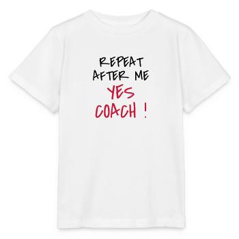 Coach / Coaching / Entraineur / Sport - T-shirt bio MINI CREATOR Stanley/Stella Enfant - blanc - Devant - Maike (125cm)