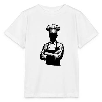 Küchenchef und Hobbykoch Silhouette Portrait - Stanley/Stella Kinder T-Shirt MINI CREATOR  - Weiß - Vorne - Maike (125cm)