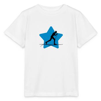 Langlaufen / Langlauf / eislaufen / Langläufer - Stanley/Stella Kinder T-Shirt MINI CREATOR  - Weiß - Vorne - Maike (125cm)