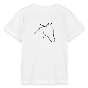Pferd minimal - Stanley/Stella Kinder T-Shirt MINI CREATOR  - Weiß - Vorne - Maike (125cm)