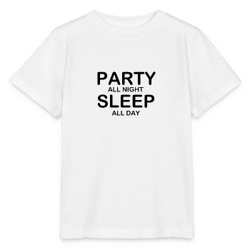 Feiern Sie die ganze Nacht, schlafen Sie den ganzen Tag - Stanley/Stella Kinder T-Shirt MINI CREATOR  - Weiß - Vorne - Maike (125cm)