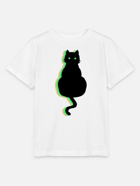Neon Katze - Stanley/Stella Kinder T-Shirt MINI CREATOR  - Weiß