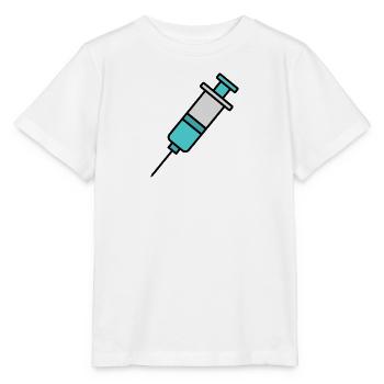 Spritze | Pro Impfung & Wissenschaft Statement - Stanley/Stella Kinder T-Shirt MINI CREATOR  - Weiß - Vorne - Maike (125cm)