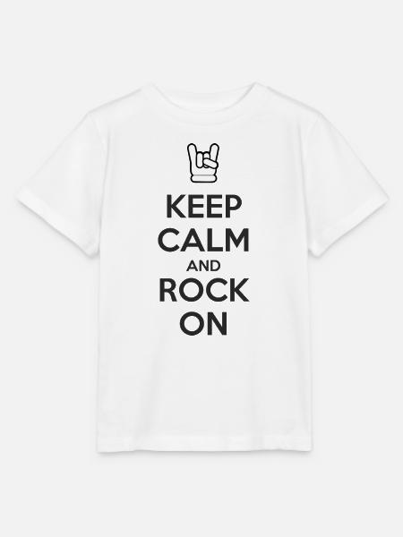 Keep Calm and Rock On - Stanley/Stella Kinder T-Shirt MINI CREATOR - Weiß
