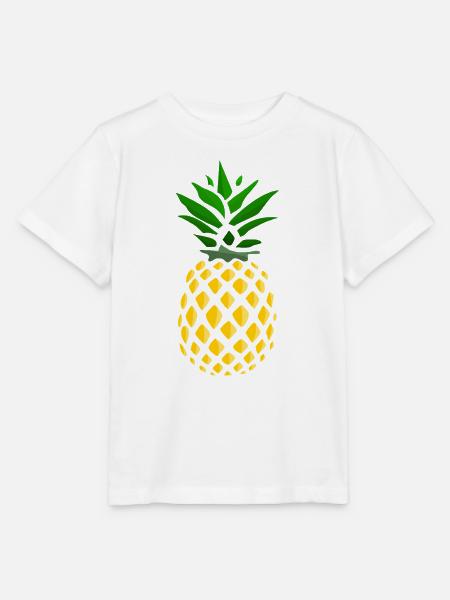 Ananas Tropenprint - Stanley/Stella Kinder T-Shirt MINI CREATOR - Weiß